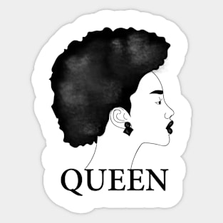 Afro Queen African Woman Sticker